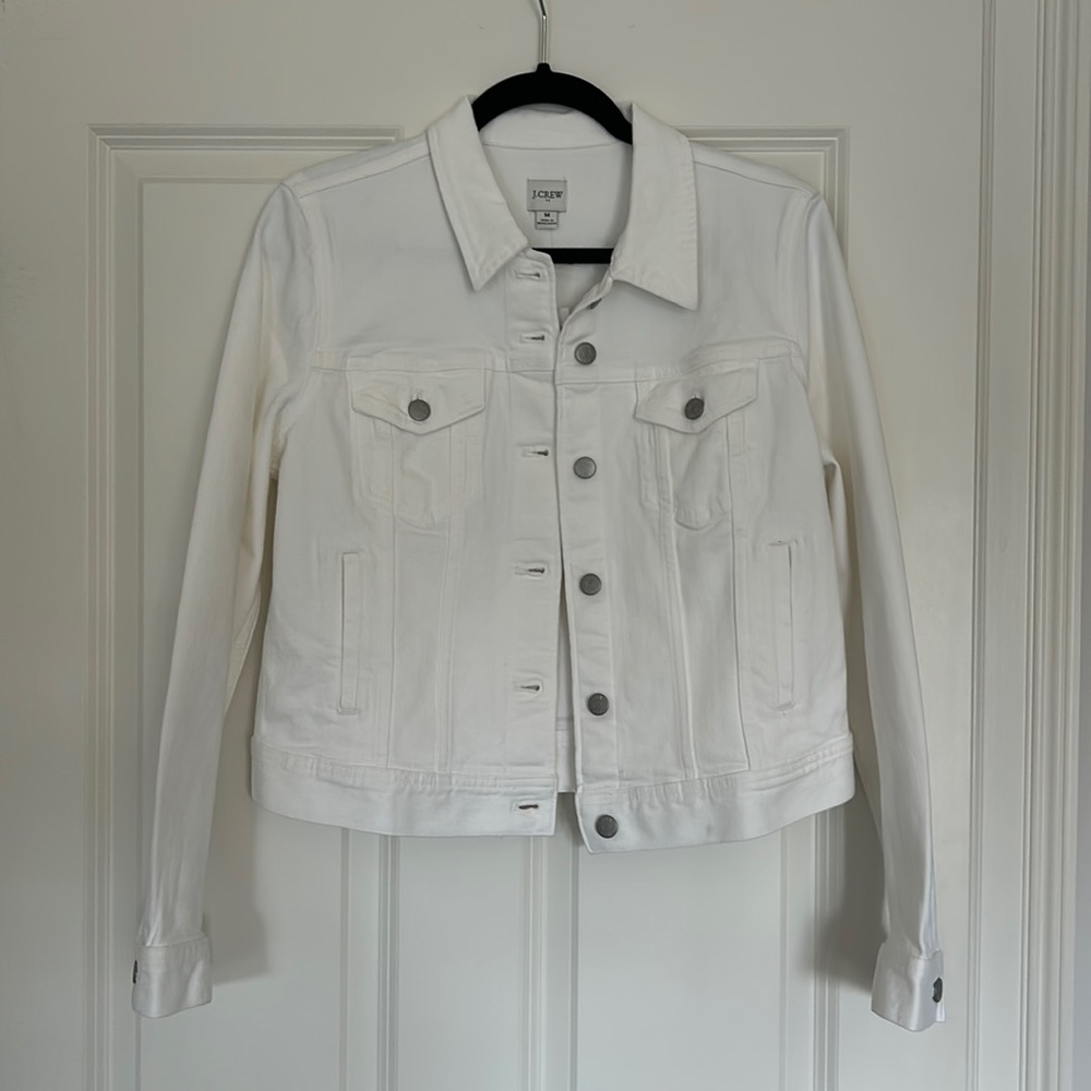 Jcrew white denim jacket
